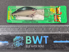 Pre-Rapala Luhr Jensen 3/4oz Hot Lips Vintage NIB Crankbait-Prl Grn Hvy Crystal