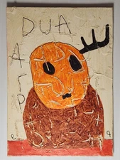 e9Art ACEO one antered man outsider art brut naive