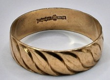 9ct Gold Wedding Ring Band . 3.27grams. Size X. 375. Berker Bros Millennium 2000