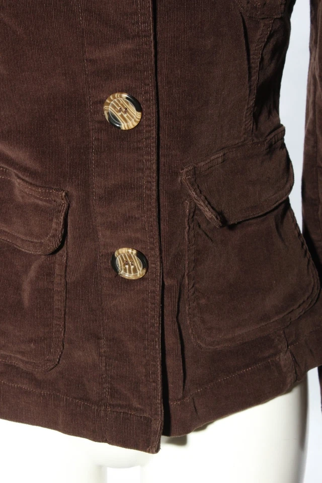 KENVELO Veste en velours côtelé Dames Veste T EU 38 brun style décontracté - Photo 4/4