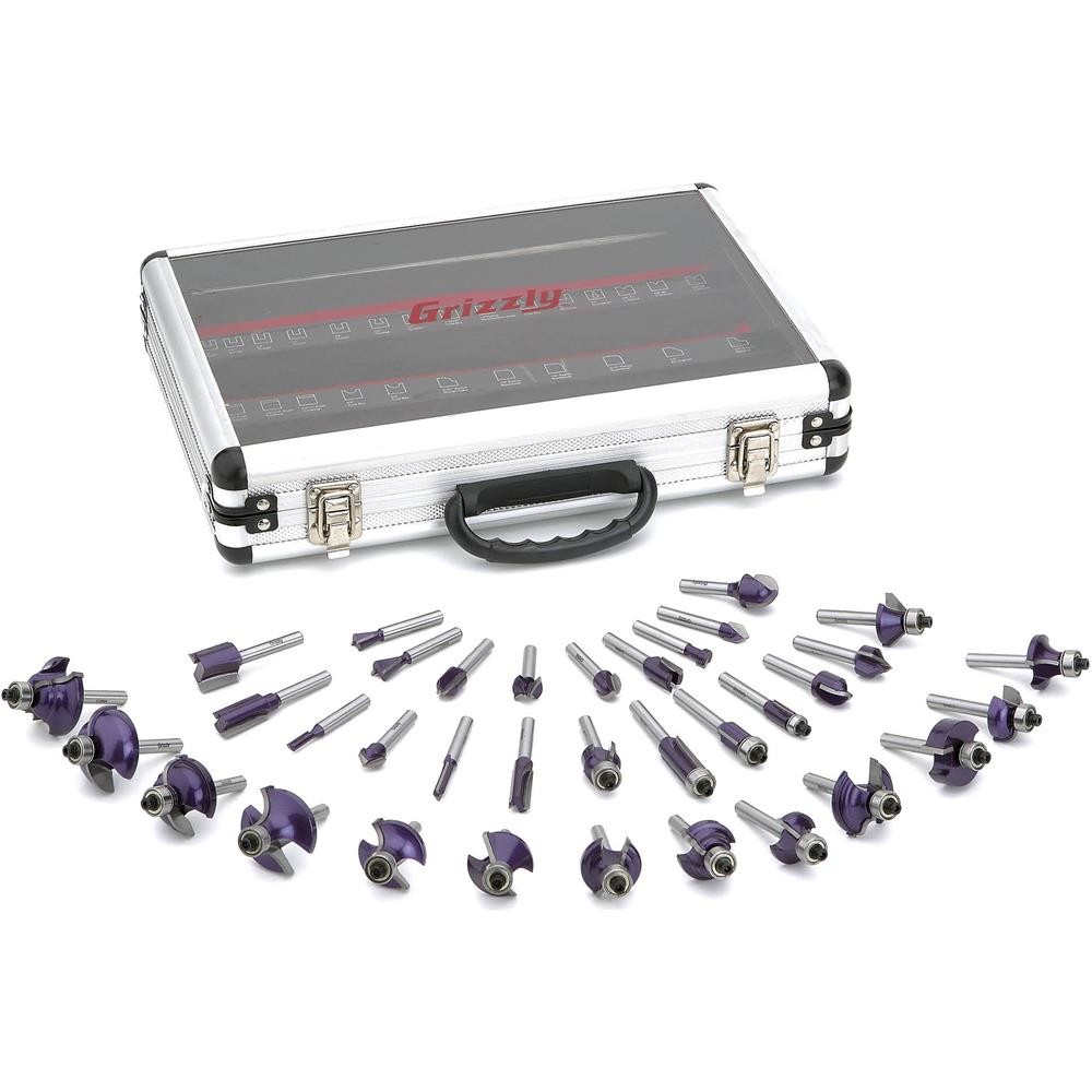 H6159 35-Pc. Carbide-Tipped Router Bit Set, 1/4" Shank