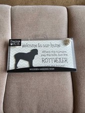 Welcome to our Home.... Rottweiler - Wooden Hanging Sign - Brand New!