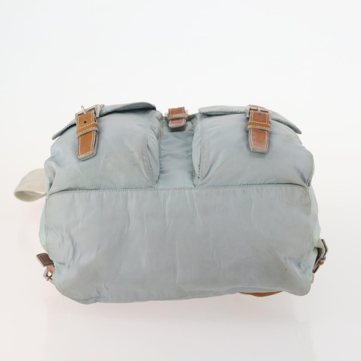 PRADA Backpack Nylon Light Blue Silver Auth bs34101 | eBay display picture 3