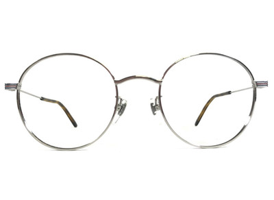 Gucci Eyeglasses Frames GG1054OK 003 Polished Silver Round Wire Rim 51-21-145