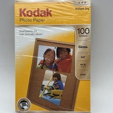 KODAK Photo Paper High Gloss 4"x6" 100 Sheets - Instant Dry NEW