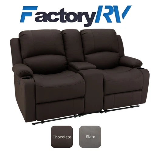 Camper Comfort 65" Wall Hugger Reclining Sofa RV Theater Seats - 2 Color Options