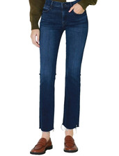 Mother The Rascal Ankle Snippet In Mint Condition Raw hem Straight Leg Jeans 31