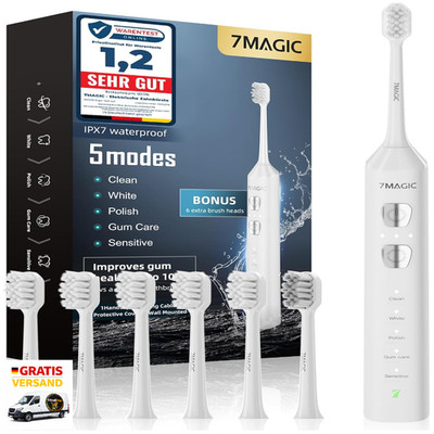 7MAGIC Schallzahnbürste 3 Intensitäten 5 Modi 1