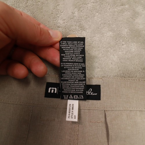 Travis Mathew Wanderlust 10" Golf Shorts Beige Men's Size 34 Golf Performance - Picture 7 of 7