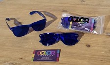 /L K-- Blue Color Therapy Glasses for Chakra Healing, Chromotherapy, and Mood