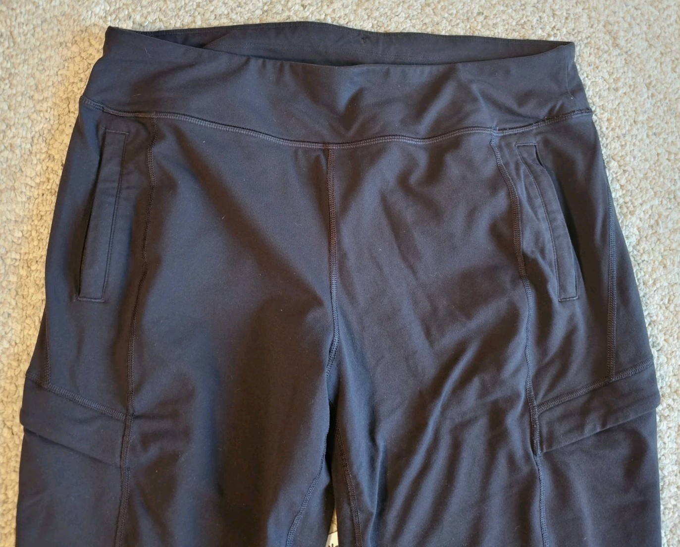 Duluth Trading NoGA Womens Namastash Slim Leg Pant Large X 31 Black 44623  8816