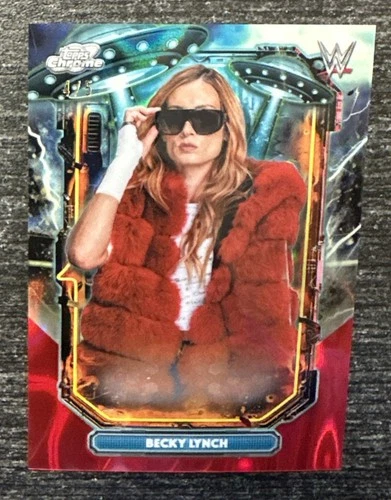 BECKY LYNCH - 2026 Topps Cosmic Chrome WWE - RED FLARE REFACTOR 4/5 SSP