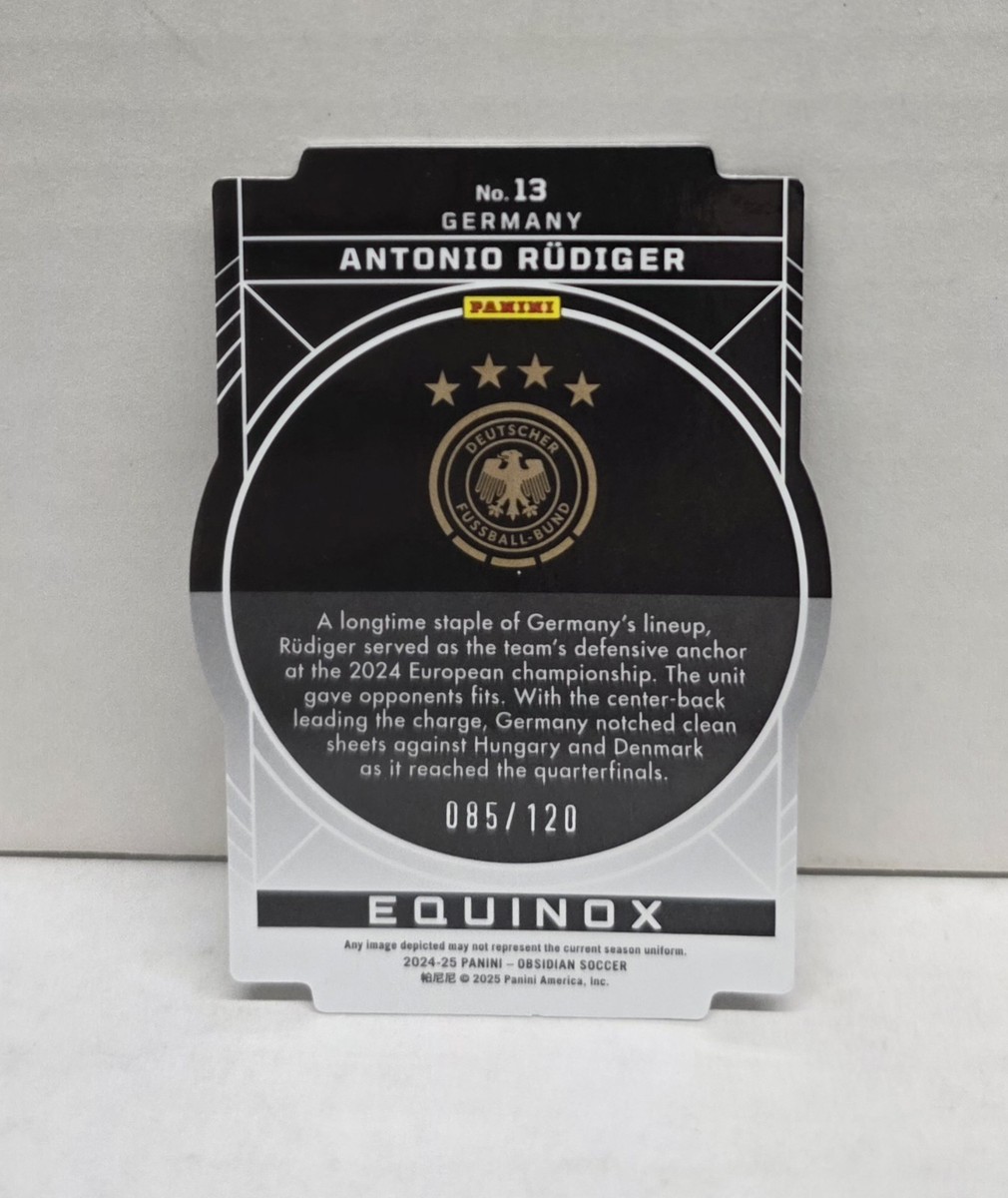 2024-25 Panini Obsidian - Equinox Antonio Rudiger #13 /120 for