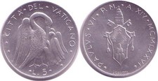 Vatikanstadt 5 Lire 1976 Al Paul VI. v-615.3