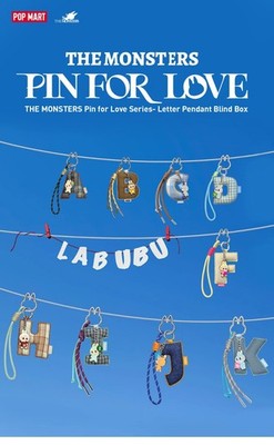 POP MART Labubu The Monsters Pin For Love Alphabet Letter Pendant