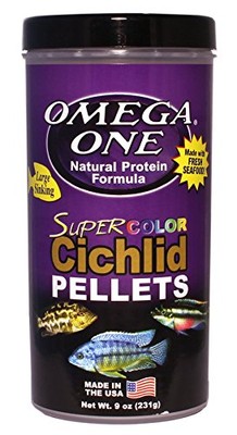 Omega One Super Color Sinking Cichlid Pellets Aquarium Fish Food, 4Mm 