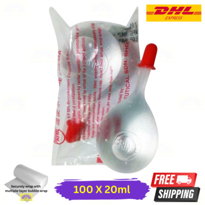 100 X Prime Enema Pump 20ml For Adult Instant Constipation Relief