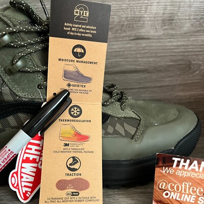 Vans Ultrarange Exo Hi MTE-2 Grape Leaf Warped Check Green Size