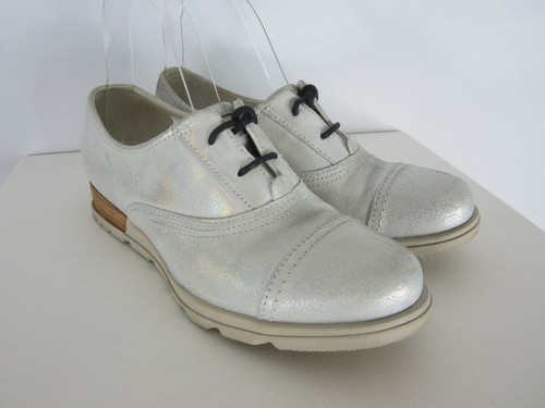 SOREL Major Oxfords Womens 7 M Gray Sea Salt Cloud Leather EU 38 NL2231-125 - Picture 6 of 11