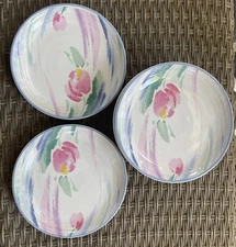 8 Plates Vintage International Tableworks Stoneware "Light Wind" Round 8inch