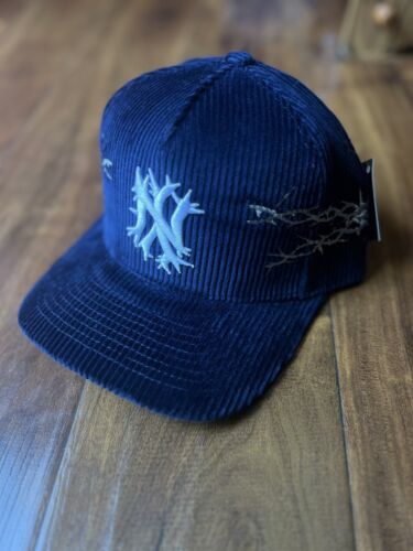 KTH KILL THE HYPE LA SACRED NEW YORK CROWN OF THORNS NAVY CORDUROY HAT - Picture 1 of 4