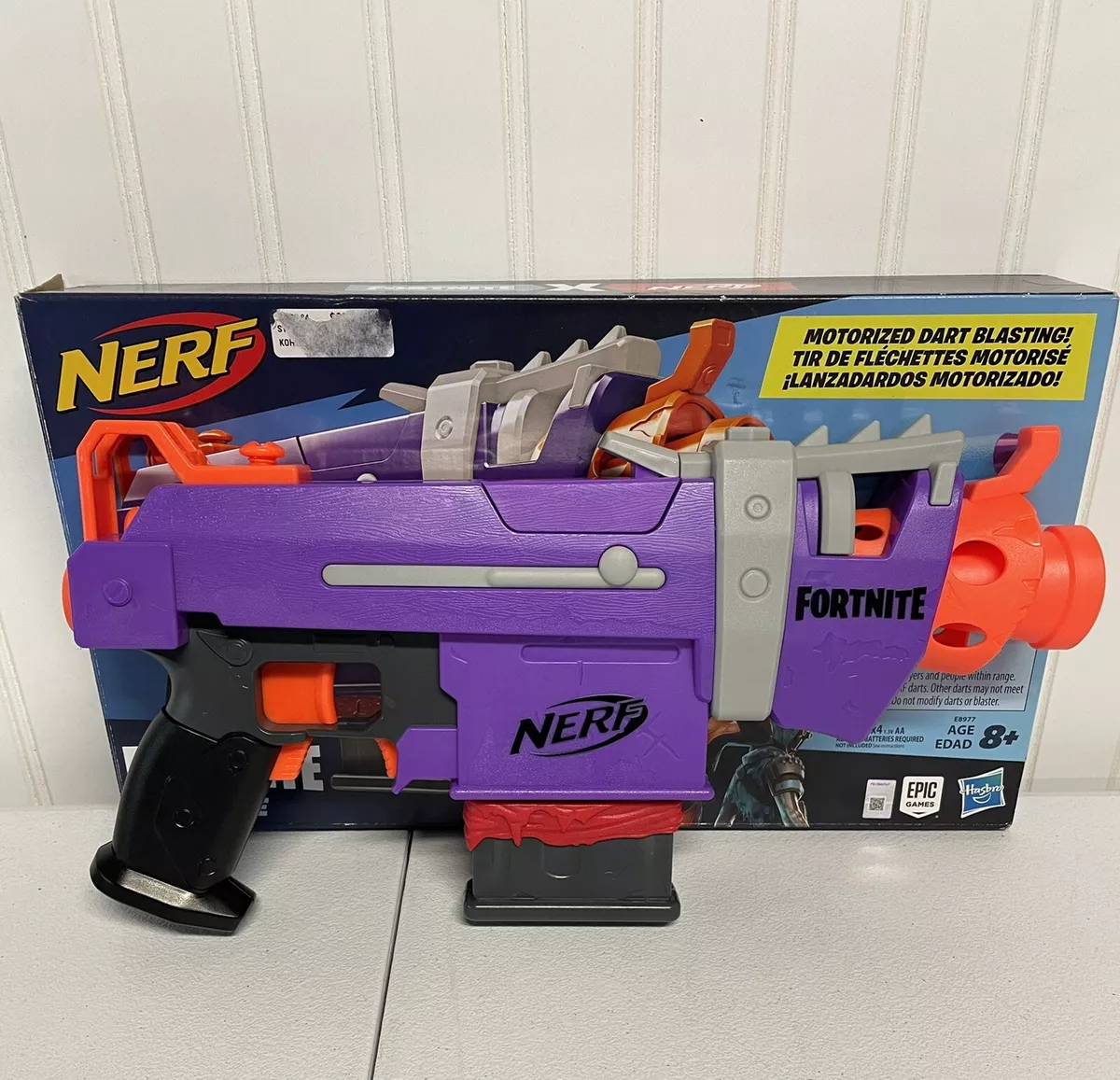 NERF Fortnite SMG-E Blaster - Motorized Dart Blasting - 6-Dart Clip, 6  Official Elite Darts - for Youth, Teens, Adults