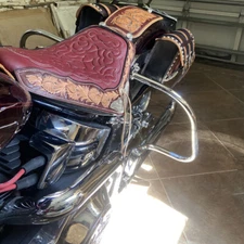 Chrome Saddlebag Guard Crash Bars For Harley Softail Deluxe FLSTN 2005-2017