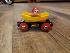 VINTAGE BRIO 1990 WOODEN TRAIN RAILWAY 33228 ROCKING WAGON