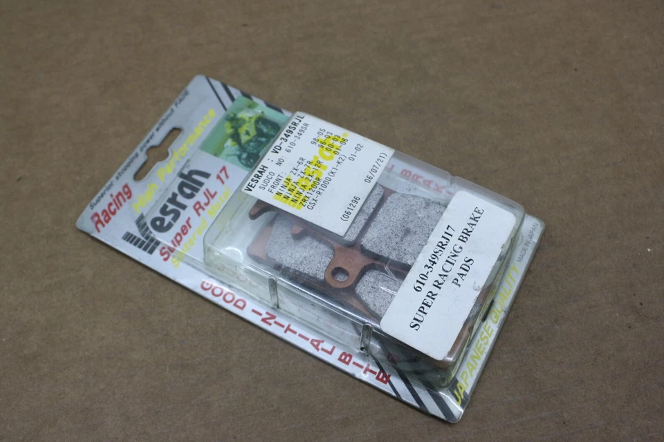 1999-2007 SUZUKI HAYABUSA GSX1300R PERFORMANCE RACING PASTILHAS DE FREIO DIANTEIRAS VESRAH - Imagem 2 de 4