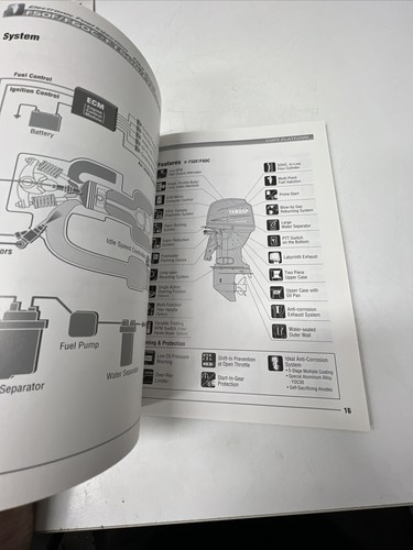 VINTAGE YAMAHA OUTBOARD MOTOR 2004 FOUR STROKE BROCHURE COPY PLATFORM WORKSHOP - Picture 11 of 15