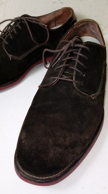 Johnston Murphy Shoes Men size 11 M Sheepskin Brown Suede Oxfords Flex  System