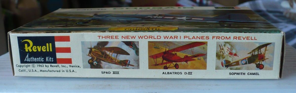 VINTAGE 1963 REVELL F4U-1D CORSAIR 1/72 MODEL KIT #H-625:50 VINTAGE 1963 REVELL F4U-1D CORSAIR 1/72 MODEL KIT #H-625:50