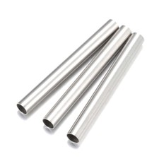 50pcs 304 Stainless Steel Tube Metal Beads Straight Smooth Loose Spacers 30x3mm