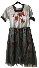 Prom Corpse Zombie Girl Dress Up Halloween Child Costume Large 12-14 DRESS ONLY