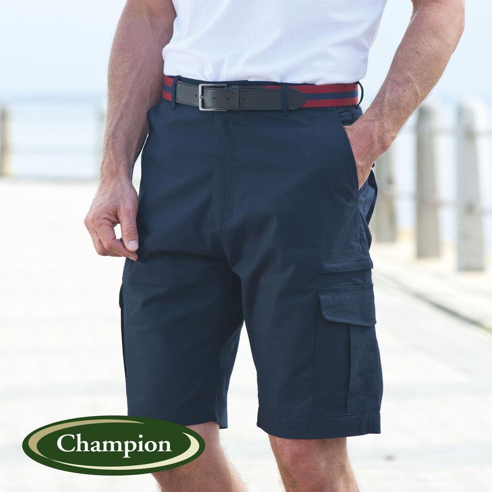 Champion Mens Bretton Casual Action Shorts Multi Zip Pockets Poly