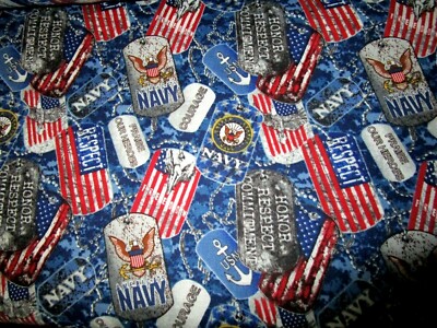 New Off the Bolt; US Navy Logo Thankyou for Your Service 100% Cotton  SALE $5.00