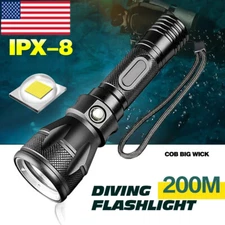 250000LM Scuba Diving Light Underwater LED Flashlight Dive Underwater Lighting
