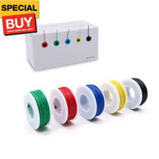 5pcs 164ft Copper Hookup Wire Kit Wrapping 30AWG Cable Jumper Wire Solid Core Ti