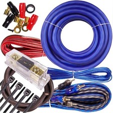 Complete 3000w 4 Gauge Amplifier Installation Wiring Kit Amp Pk2 4 Ga Blue For I