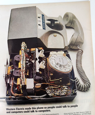 Bell System Data Phone Western Electric Vintage 1965 Ad Magazine