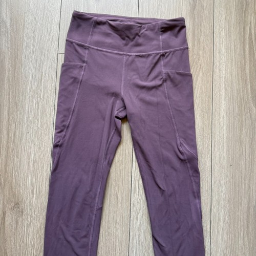 Athleta Girl dusty pink/lavender High Rise Stash Your Treasures Tight L 12 - Picture 2 of 9