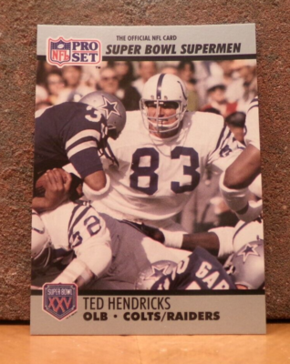 FOOTBALL CARD FRESH FROM BOX PRO SET SUPER BOWL SUPERMEN TED