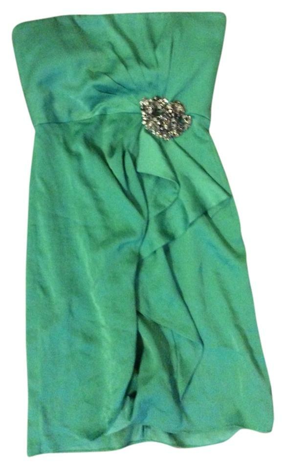 bcbg kelly green dress BCBG MAXAZRIA Kelly Green Larre 4 Woven Dress Strapless New Sexy
