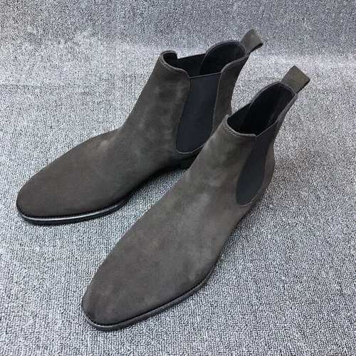 Chelsea Boots Für Herren Herrenstiefel Aus Echtem Leder Retro Ankle Boots Schuhe - Bild 8 von 15