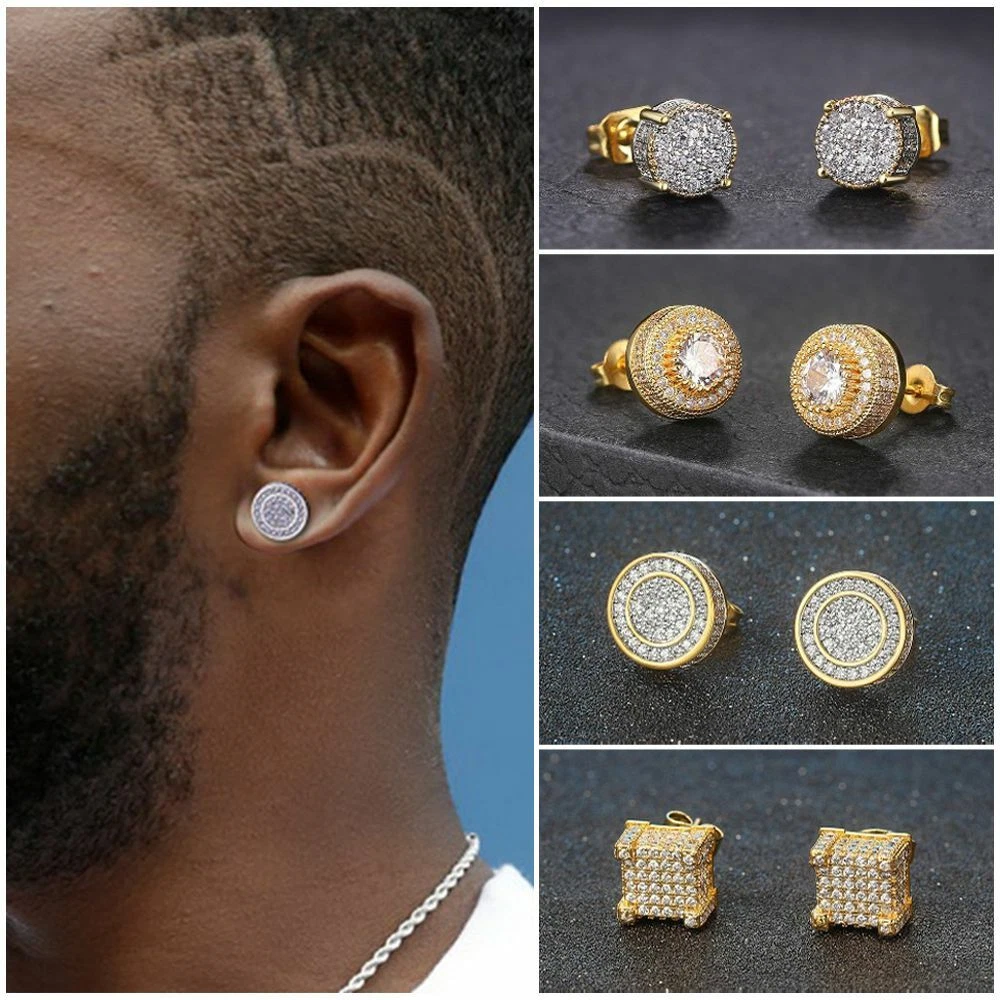 Hip hop earrings clearance