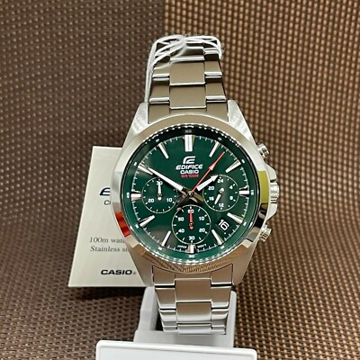 Casio Edifice EFV-630D-3A Simple Green Analog Chronograph Men's Sporty Watch