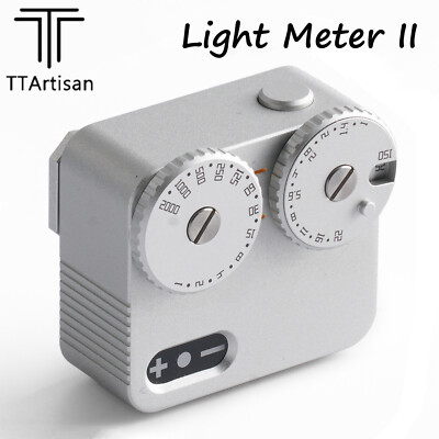 Silver TTArtisan Light Meter II 2 Dials Camera Lightmeter 23-Stop Shutter Speed