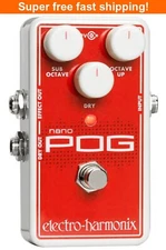 Electro Harmonix NanoPog POLYPHONIC OCTAVE GENERATOR Guitar Effect Pedal - New