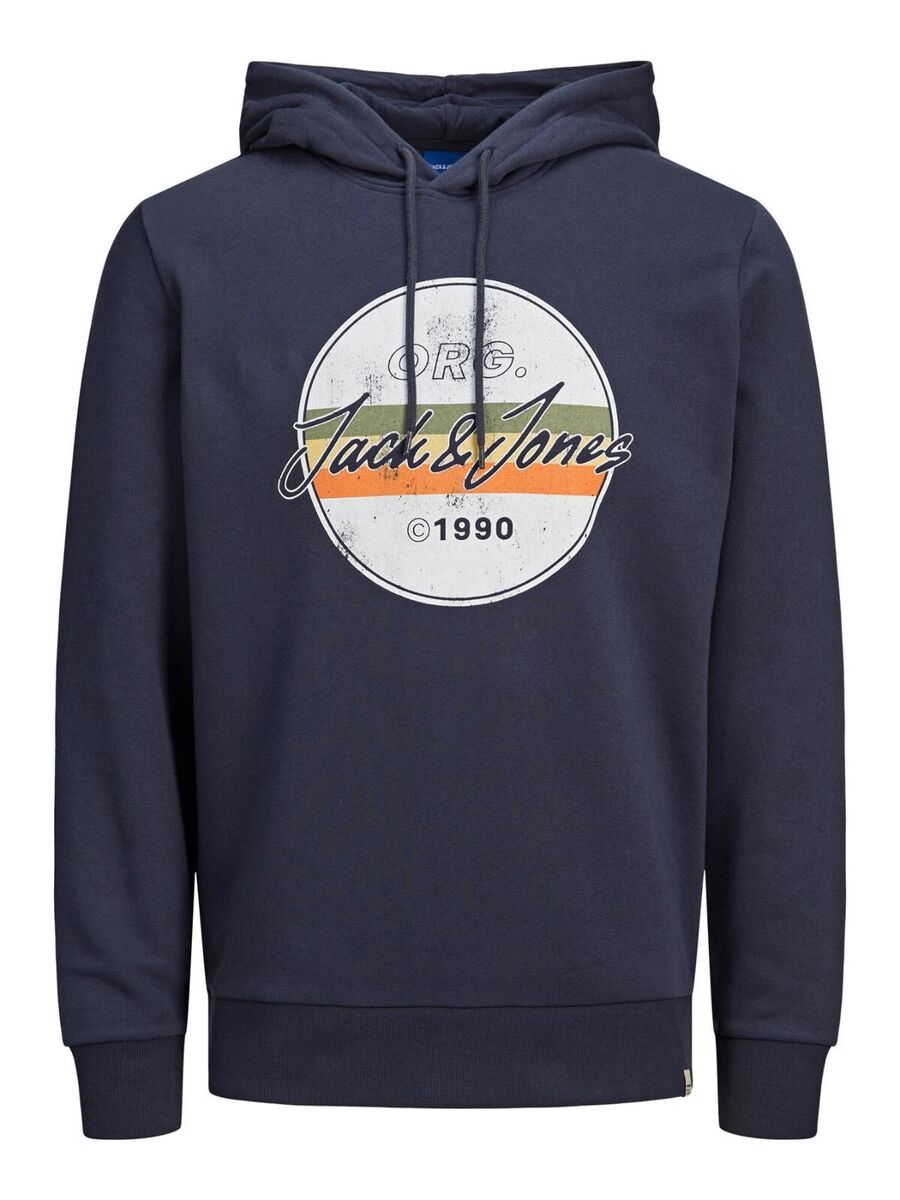 Mens Hoodie Jack & Jones Branded Logo Hooded Sweatshirt Mens Hoodie Jack & Jones Branded Logo Hooded Sweatshirt