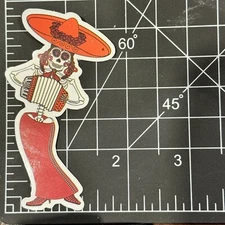Skeleton Day Of The Dead Accordion Vinyl Decal Sticker Bomb Kawaii Skull Horror